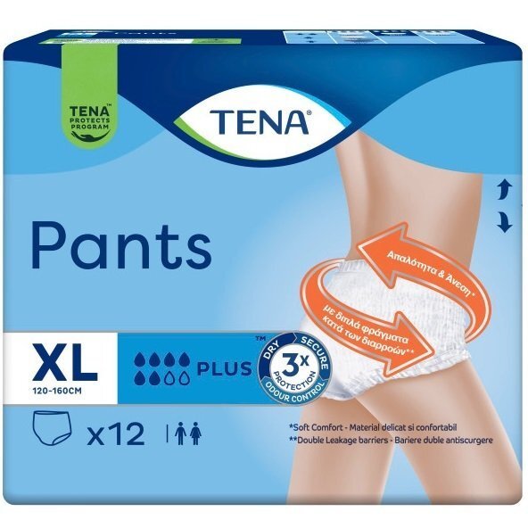 Урологические трусы-подгузники для взрослых Tena Pants Plus XL 12 шт фото 