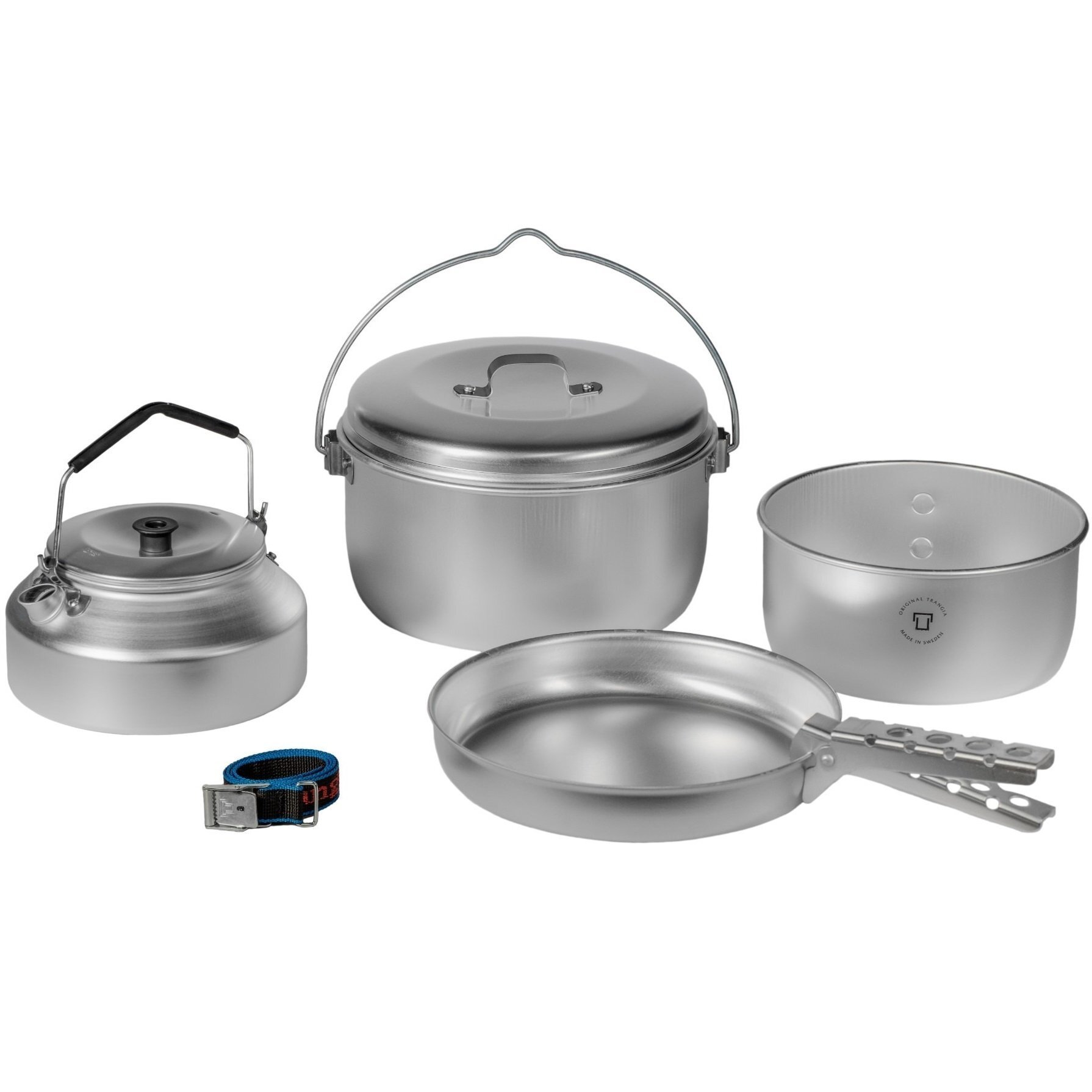 Набор посуды Trangia Camping Set 24 (котелок, кастрюля, сковорода, чайник, крышка, ручка, ремешок) фото 1