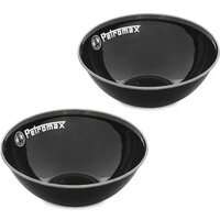 Набір емальованих мисок Petromax Enamel Bowls 1 л Чорний (2 шт)