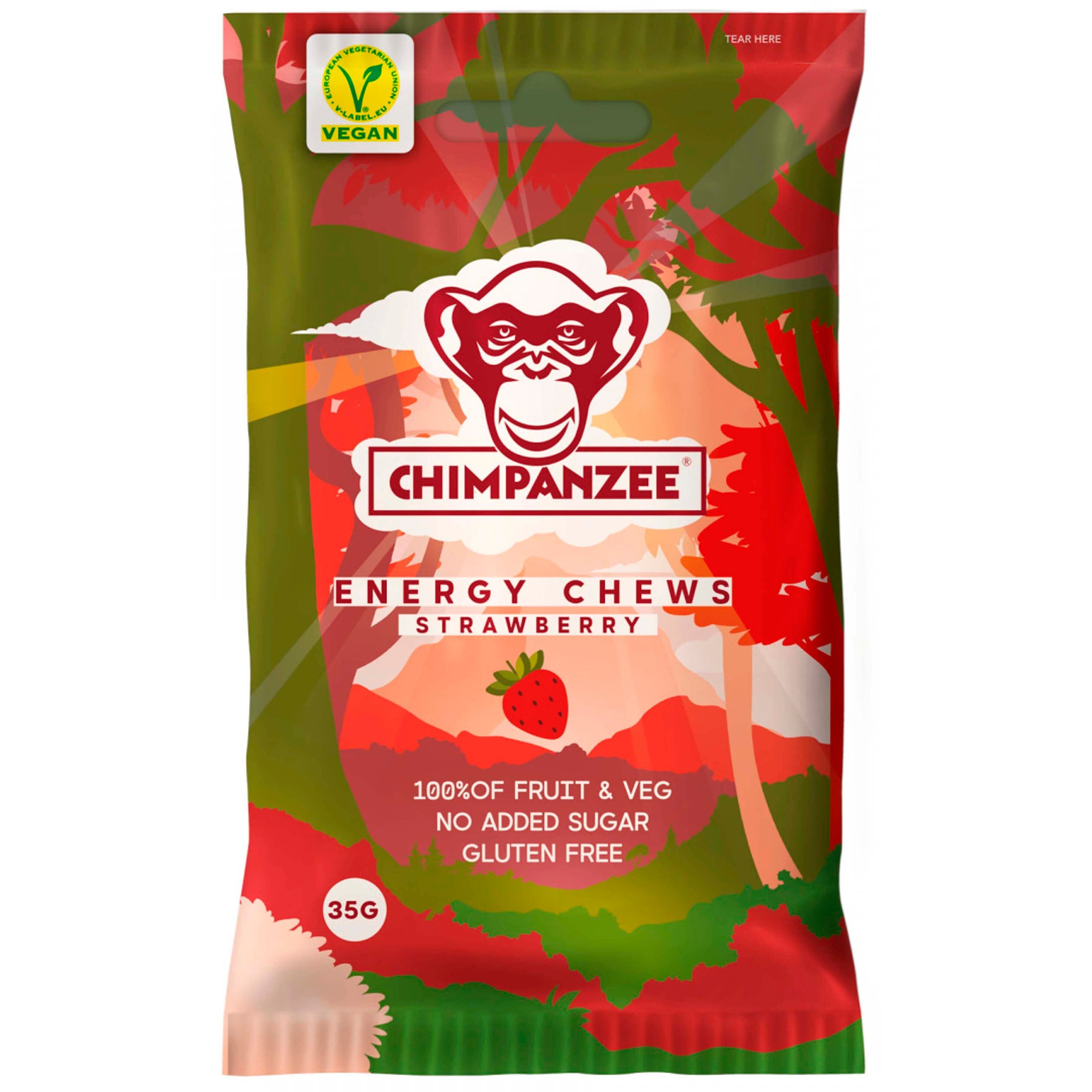 Энергетические желейные конфеты Chimpanzee Energy Chews Strawberry 35 г фото 1