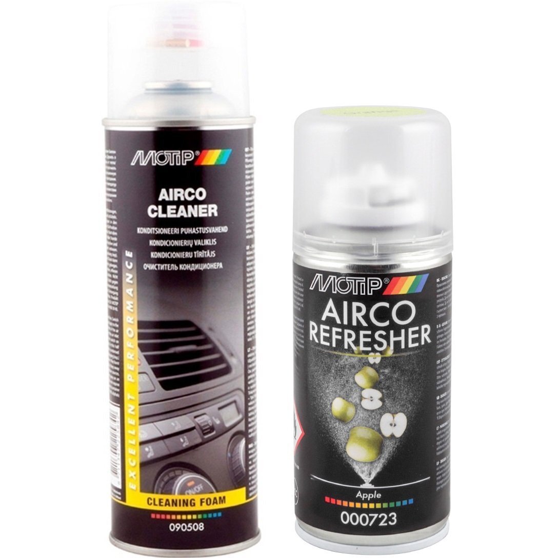 Очиститель Motip для кондиц Airco Cleaner 500мл. + Очиститель с-мы кондиц Airco яблоко 150мл (090508BS/000723) фото 