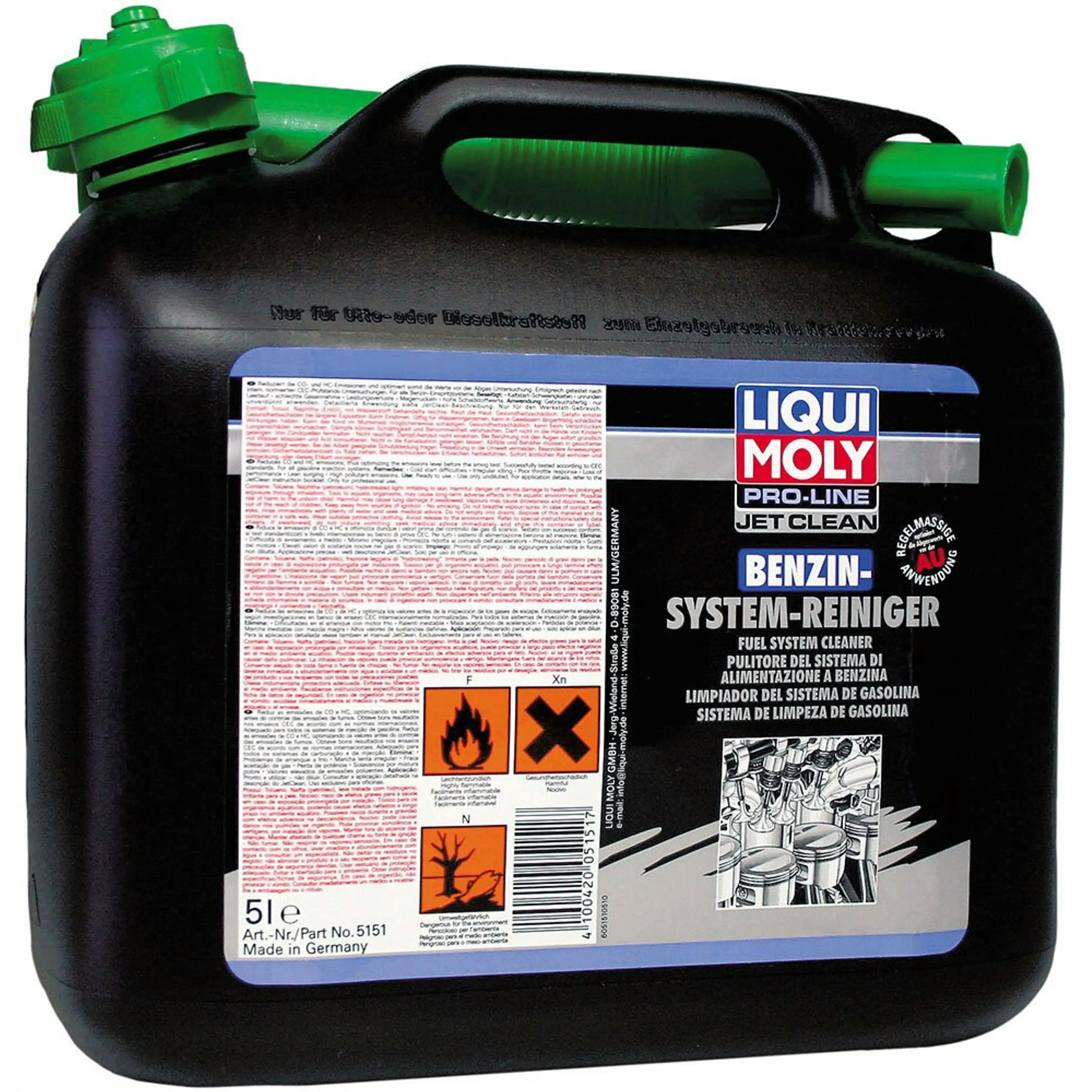 Очиститель Liqui Moly для бензиновых систем Pro-Line Jetclean Benzin-System-Reiniger 5л (4100420051517) фото 1