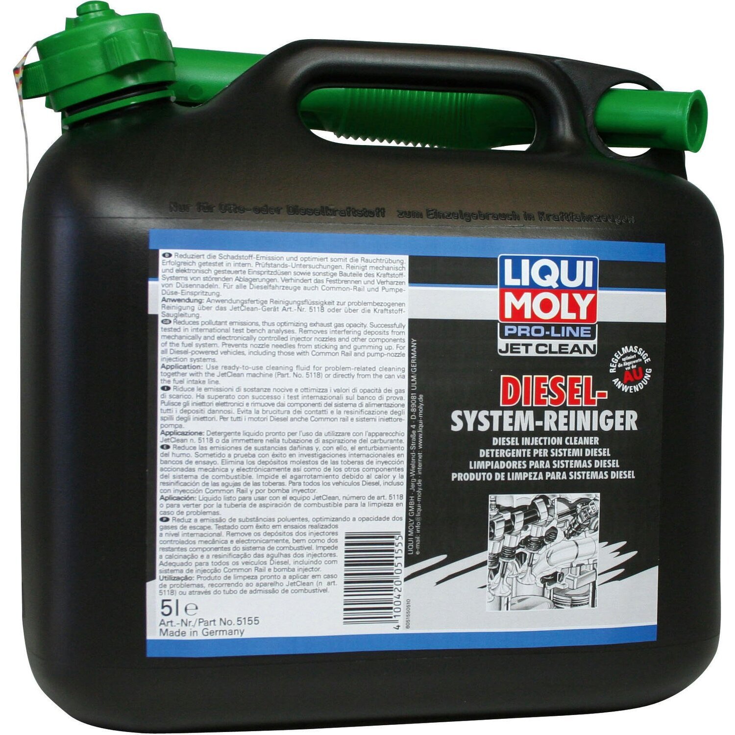 Очиститель Liqui Moly для дизельных топливных систем Pro-Line Jetclean Diesel-System-Reiniger 5л (4100420051555) фото 