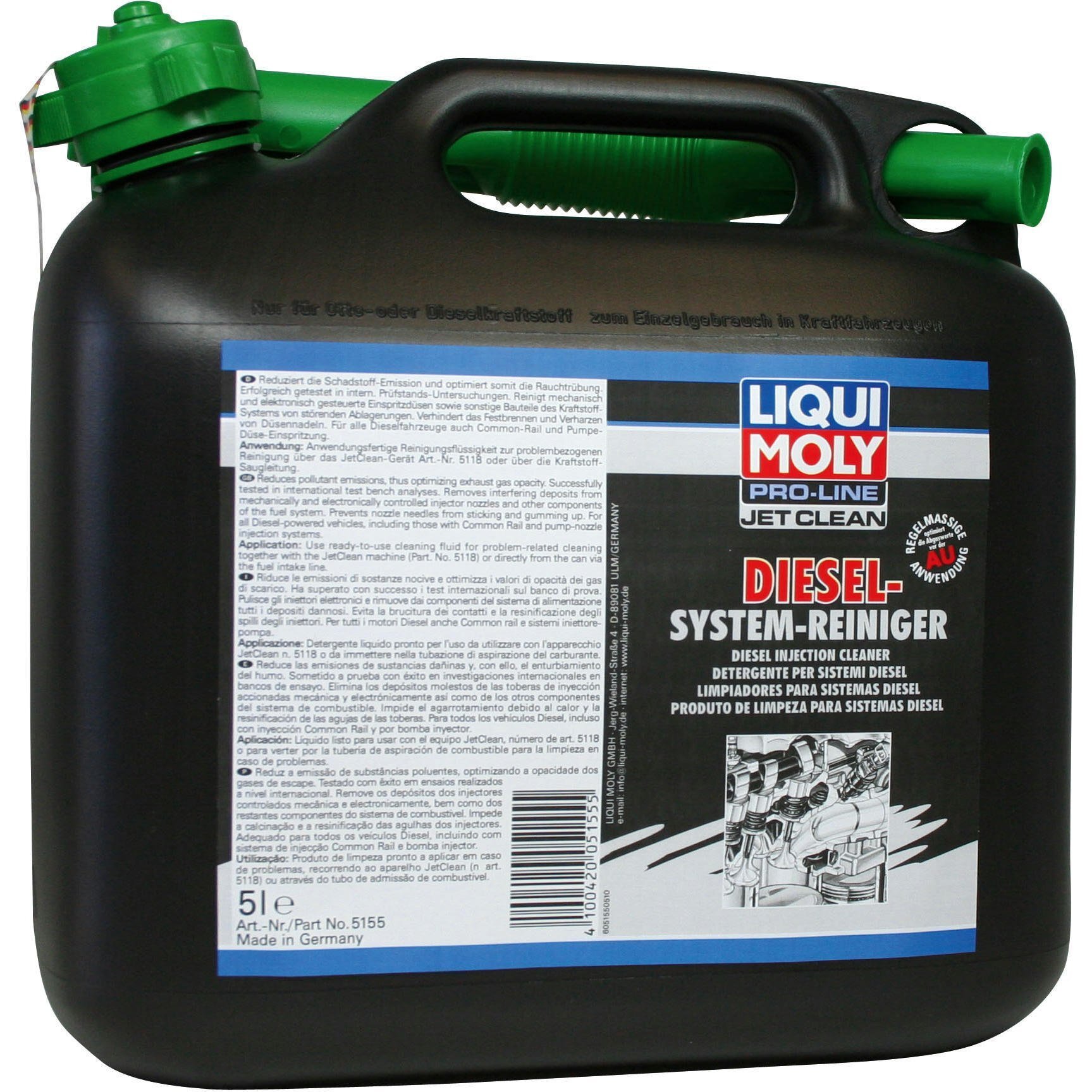 Очиститель Liqui Moly для дизельных топливных систем Pro-Line Jetclean Diesel-System-Reiniger 5л (4100420051555) фото 1