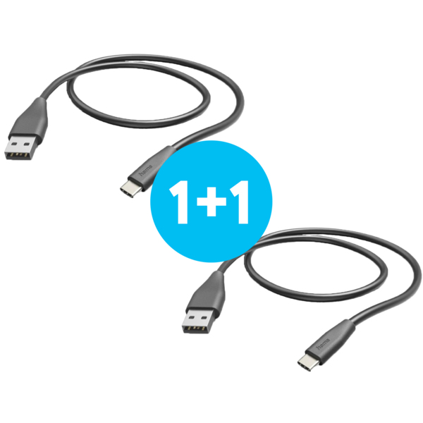 

Кабель Hama USB-A - Type-C 1,5м Black (00201595)