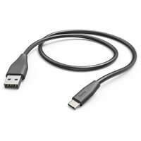 Кабель Hama USB-A - Type-C 1,5м Black (00201595)