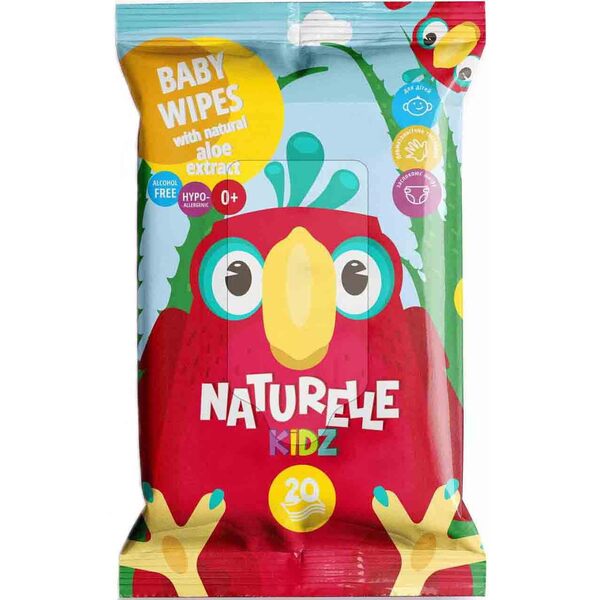 

Влажные салфетки детские Naturelle Kidz Алоэ 20шт