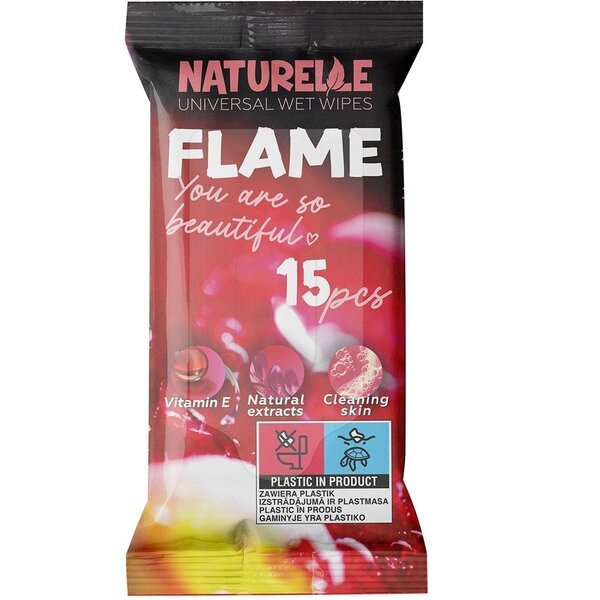 

Влажные салфетки Naturelle Flame 15шт