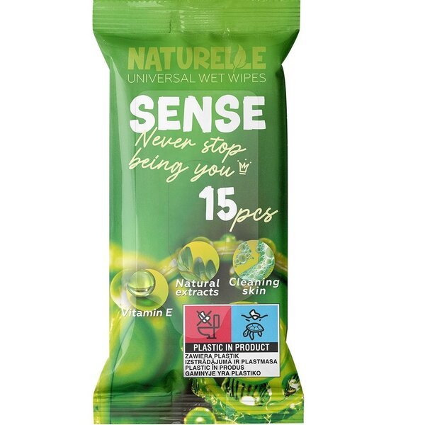 

Влажные салфетки универсальные Naturelle Sense 15шт