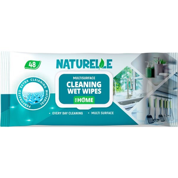 Универсальные влажные салфетки Naturelle для уборки 48шт