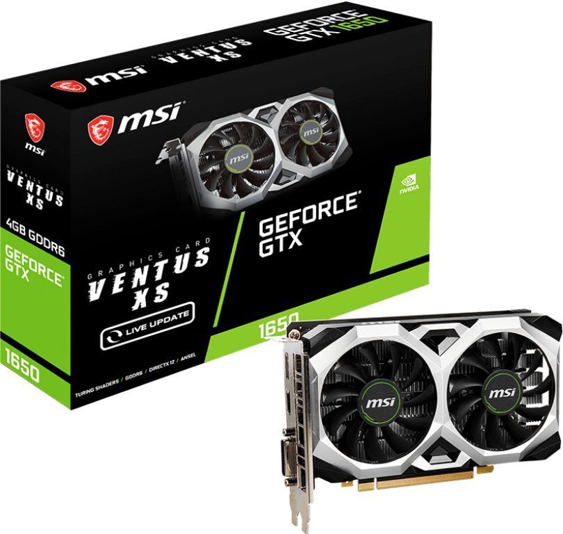 Видеокарта MSI GeForce GTX 1650 4GB GDDR6 VENTUS XS V1 (912-V809-4017) фото 