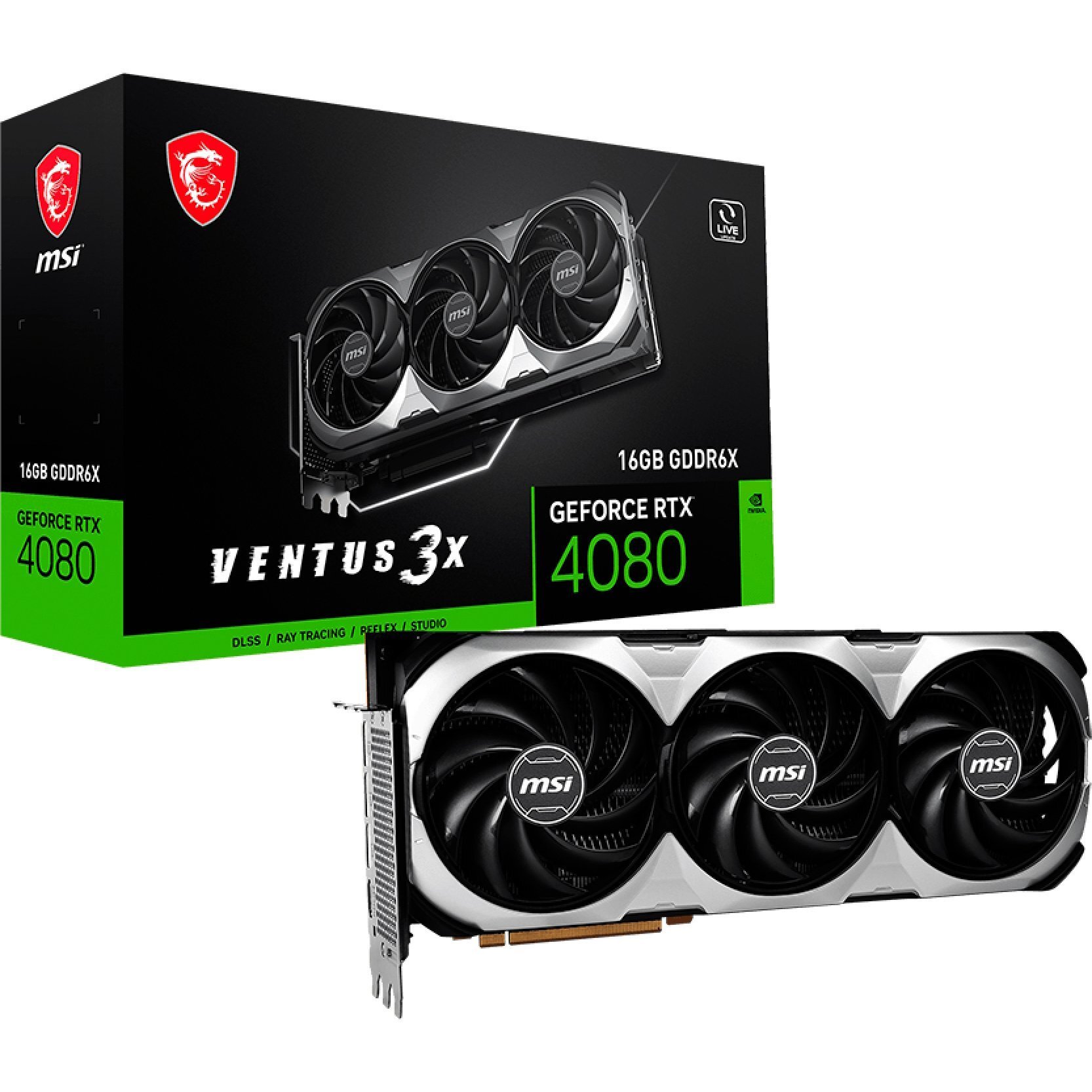 Видеокарта MSI GeForce RTX 4080 16GB GDDR6X VENTUS 3X (912-V511-211) фото 1