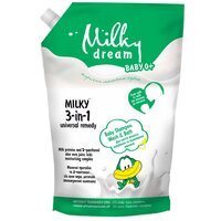Універсальний засіб Milky Dream Baby 3в1 для миття волосся, купання та підмивання малюків дойпак 450мл