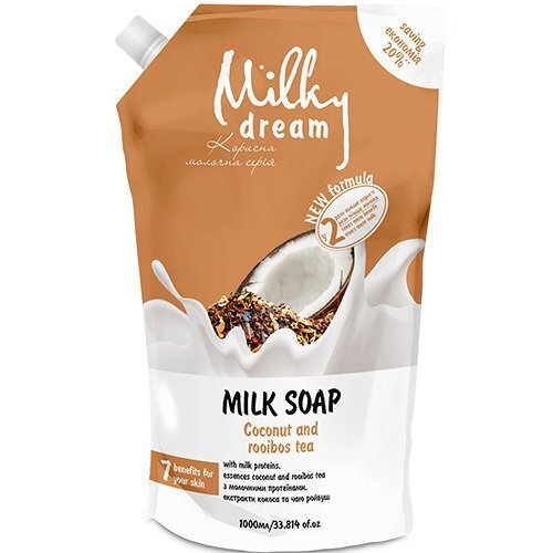 Крем-мыло жидкое Milky Dream Кокос и Чай Ройбуш дойпак 1л фото 1