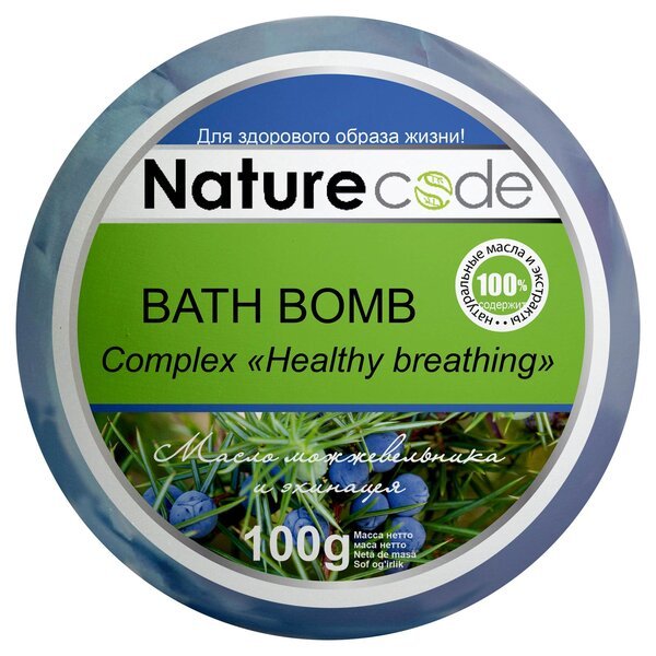 

Бомба для ванн Nature Code Сomplex Healthy breathing 100г