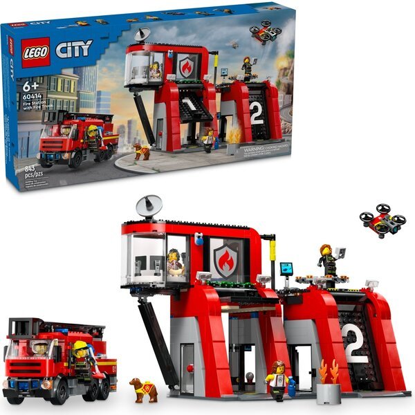 Акція на LEGO City Пожарное депо с пожарной машиной 60414 від MOYO