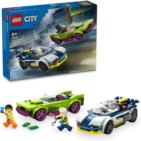 Акція на LEGO City Преследование маслкара на полицейском автомобиле 60415 від MOYO