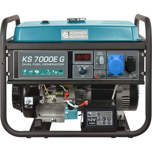 

Генератор газо-бензиновый Konner&Sohnen KS 7000E G, 230В, 5.5кВт (KS7000EG)