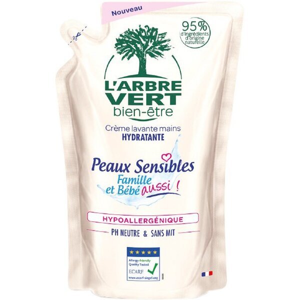 Акція на Крем-мыло жидкое L'Arbre Vert для чувствительной кожи дойпак 300мл від MOYO