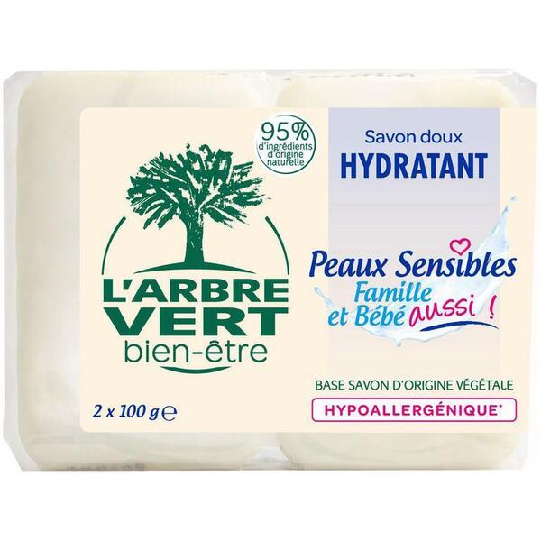 Акція на Мыло туалетное L'Arbre Vert для чувствительной кожи 2*100г від MOYO