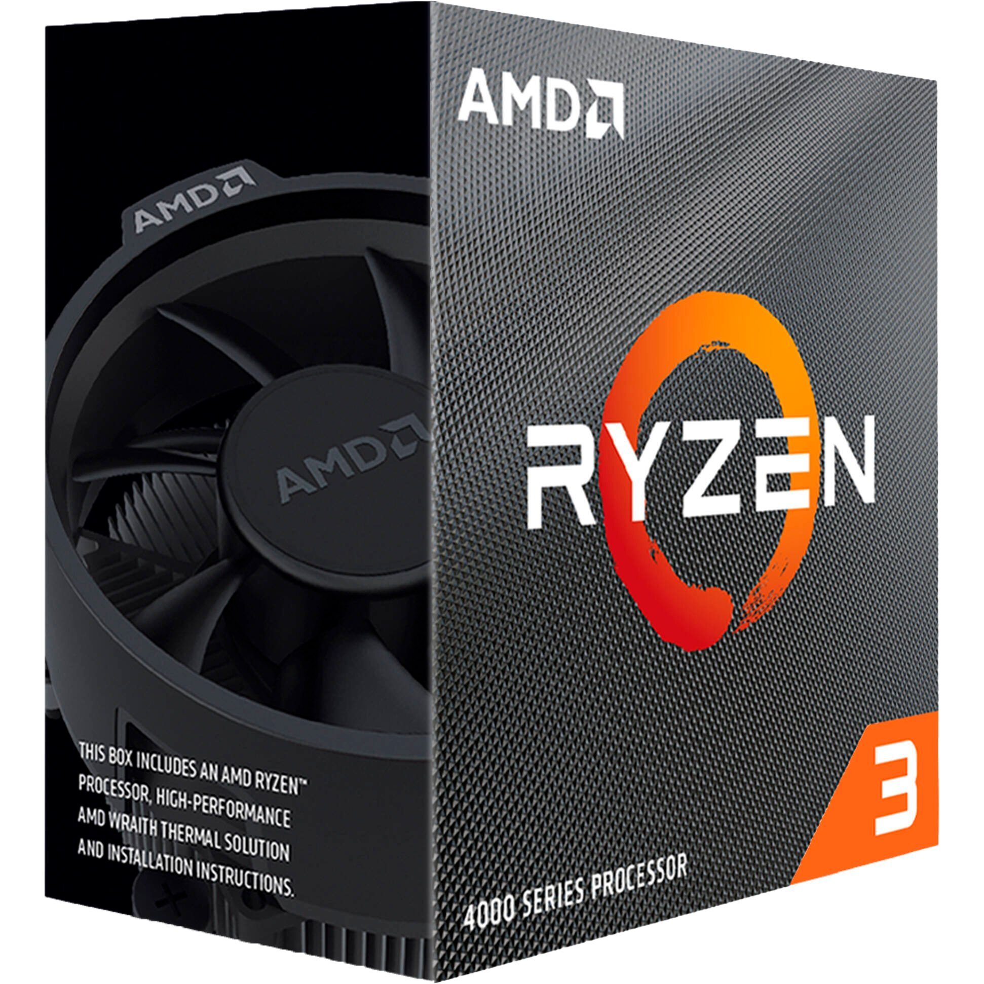Процессор AMD Ryzen 3 4100 4C/8T 3.8/4.0GHz Boost 4Mb AM4 65W Wraith Stealth cooler Box фото 1