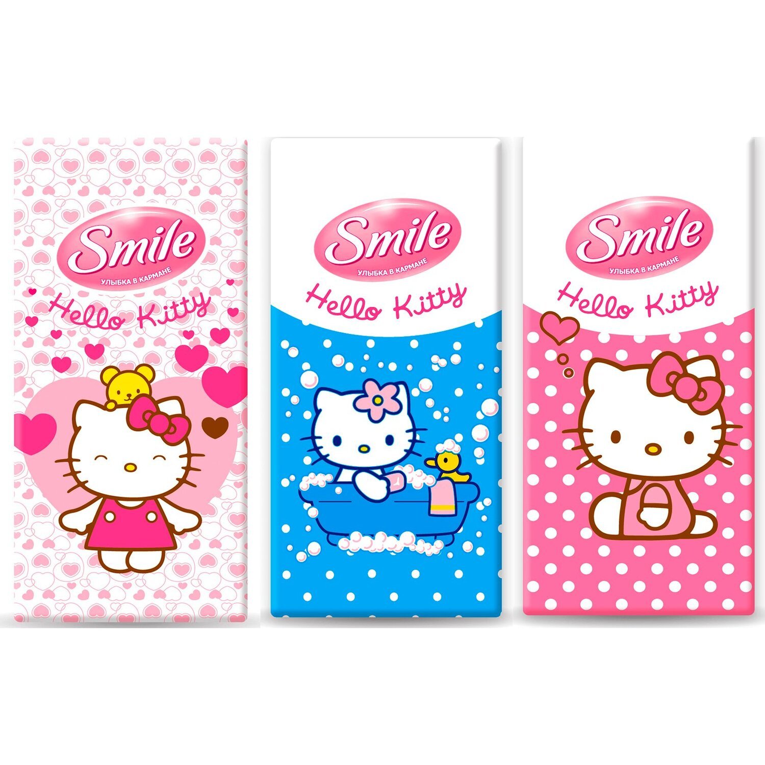 Хусточки кишенькові Smile Hello Kitty стандарт 10штфото