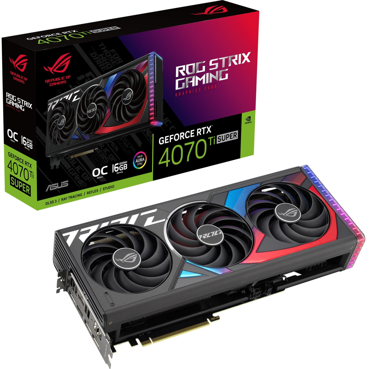 Відеокарта ASUS GeForce RTX 4070 Ti SUPER 16gb GDDR6X OC ROGфото