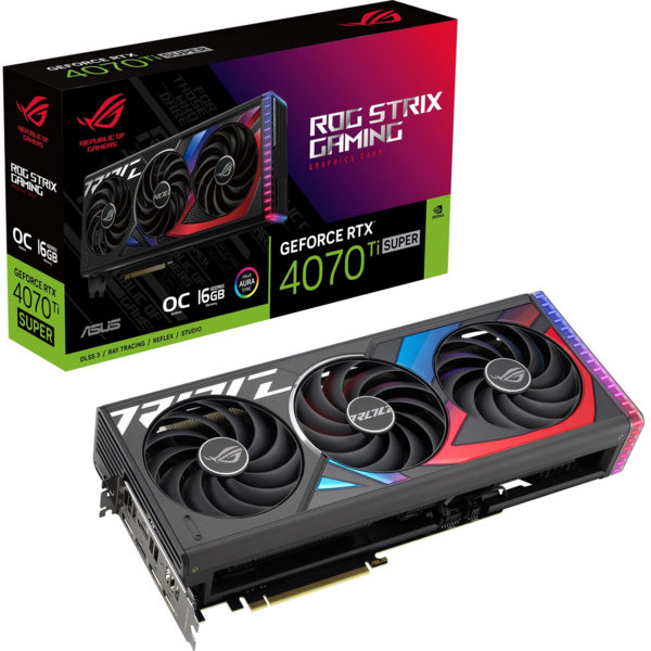 

Видеокарта ASUS GeForce RTX 4070 Ti SUPER 16GB GDDR6X OC ROG