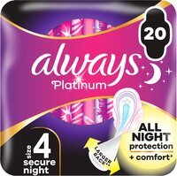 Прокладки гігієнічні Always Platinum Secure Night Розмір 4 20шт