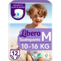 Підгузки-трусики дитячі для плавання Libero Swimpants 10-16кг розмір М 12шт