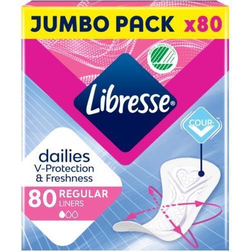 

Прокладки гигиенические ежедневные Libresse Dailies Protect Fresh Regular 80шт