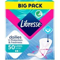 Прокладки гигиенические ежедневные Libresse Dailies Protect Fresh Long 50шт
