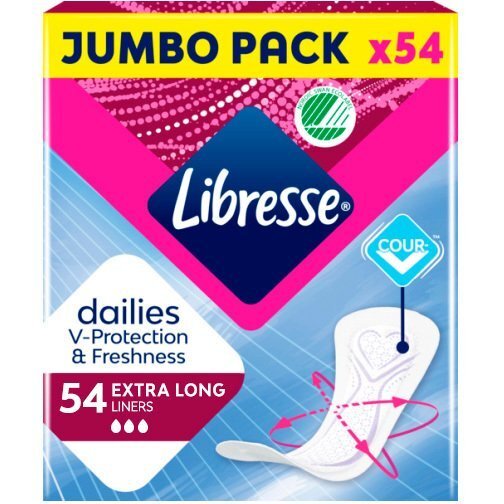 

Прокладки гигиенические ежедневные Libresse Dailies Protect Fresh Extra Long 54шт