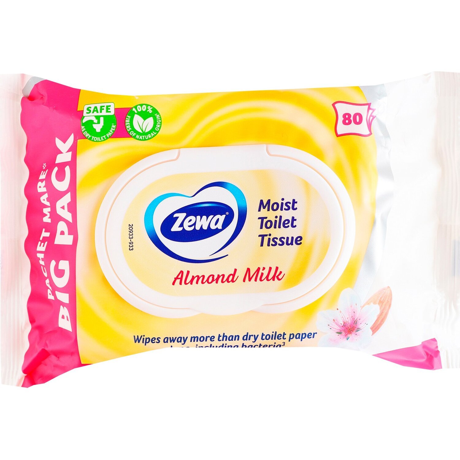Туалетная бумага влажная Zewa Almond Milk 80шт фото 