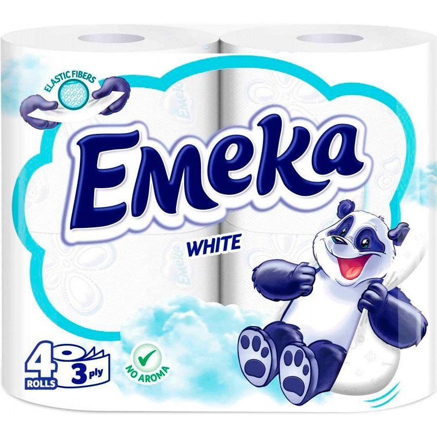 Туалетний папір Emeka White 3 шари 4штфото