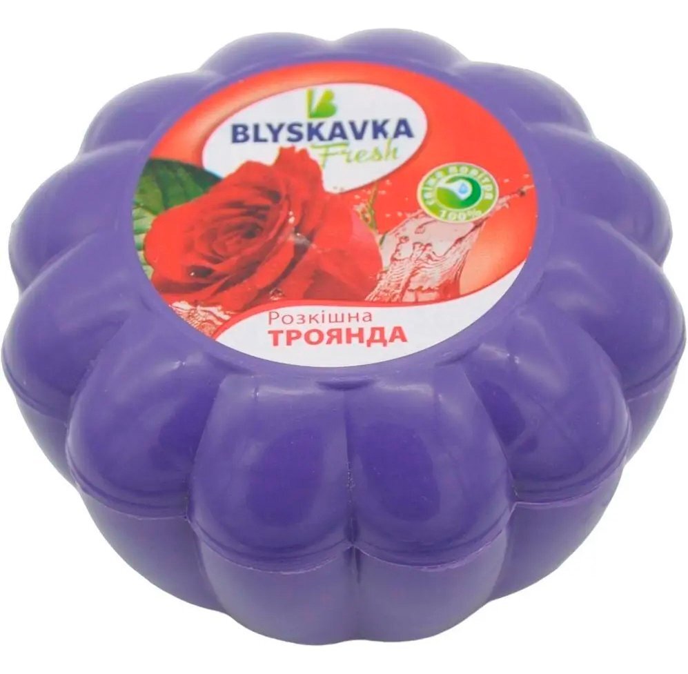 Освежитель воздуха гелевый Blyskavka Fresh Роскошная роза фото 