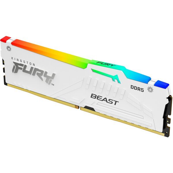 Акція на Память ПК Kingston DDR5 32GB 5600 FURY Beast Белый RGB EXPO (KF556C36BWEA-32) від MOYO