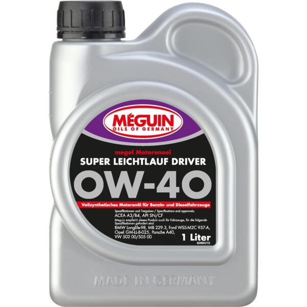 

Моторное масло Meguin Super Leichtlauf Driver SAE 0W-40 1л (4894)