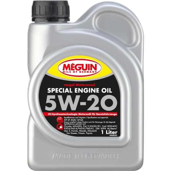 

Моторное масло Meguin Special Engine Oil SAE 5W-20 1л (9498)