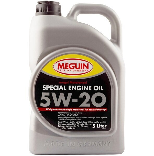 

Моторное масло Meguin Special Engine Oil SAE 5W-20 5л (9499)