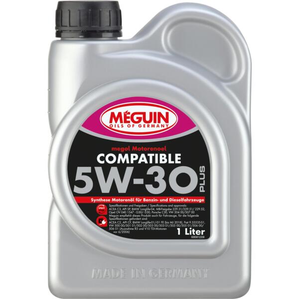 

Моторное масло Meguin Compatible SAE 5W-30 Plus 1л (6561)