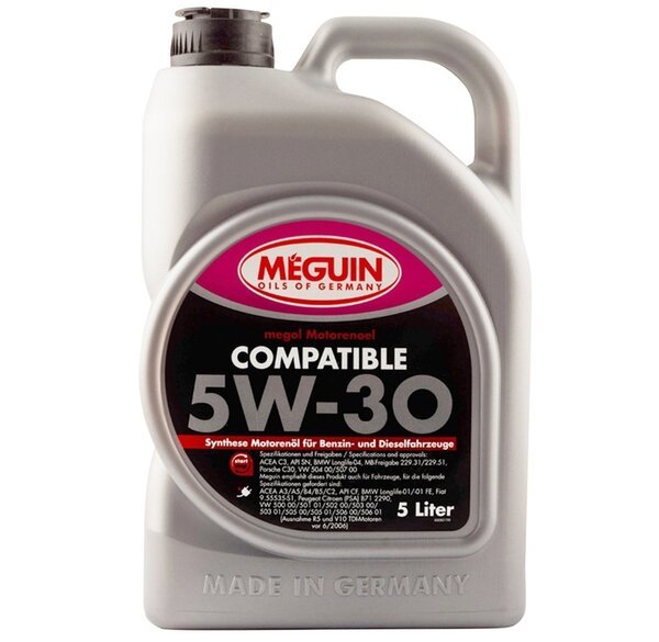 

Моторное масло Meguin Compatible SAE 5W-30 Plus 5л (6562)