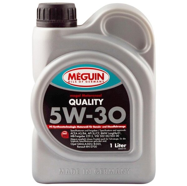 Моторное масло Meguin Quality SAE 5W-30 1л (6566)