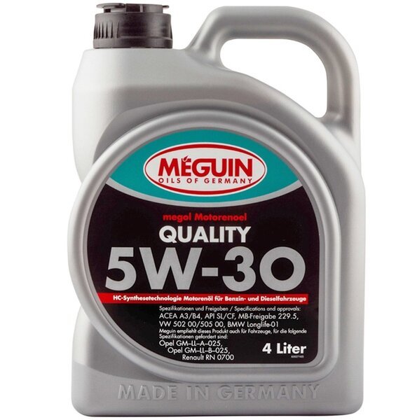 Моторное масло Meguin Quality SAE 5W-30 4л (9027)