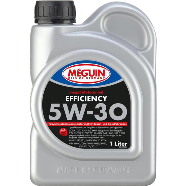 

Моторное масло Meguin Efficiency SAE 5W-30 1л (3196)