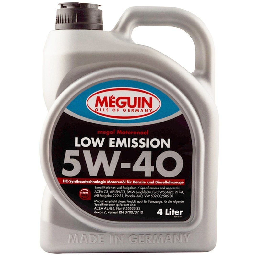 Моторна олива Meguin Low Emission SAE 5W-40 4л (6675)фото1
