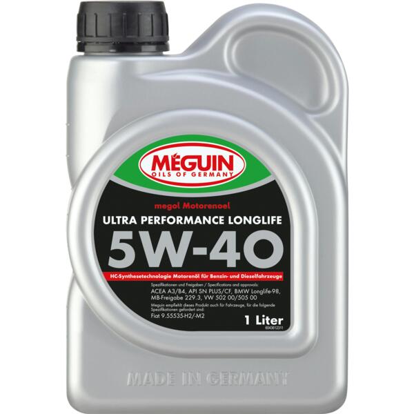 

Моторное масло Meguin Ultra Performance Longlife SAE 5W-40 1л (4361)