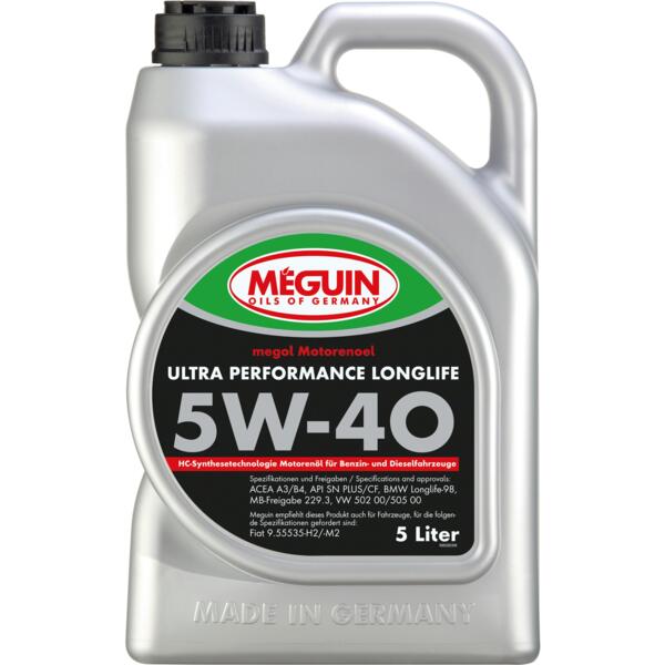 

Моторное масло Meguin Ultra Performance Longlife SAE 5W-40 5л (6328)
