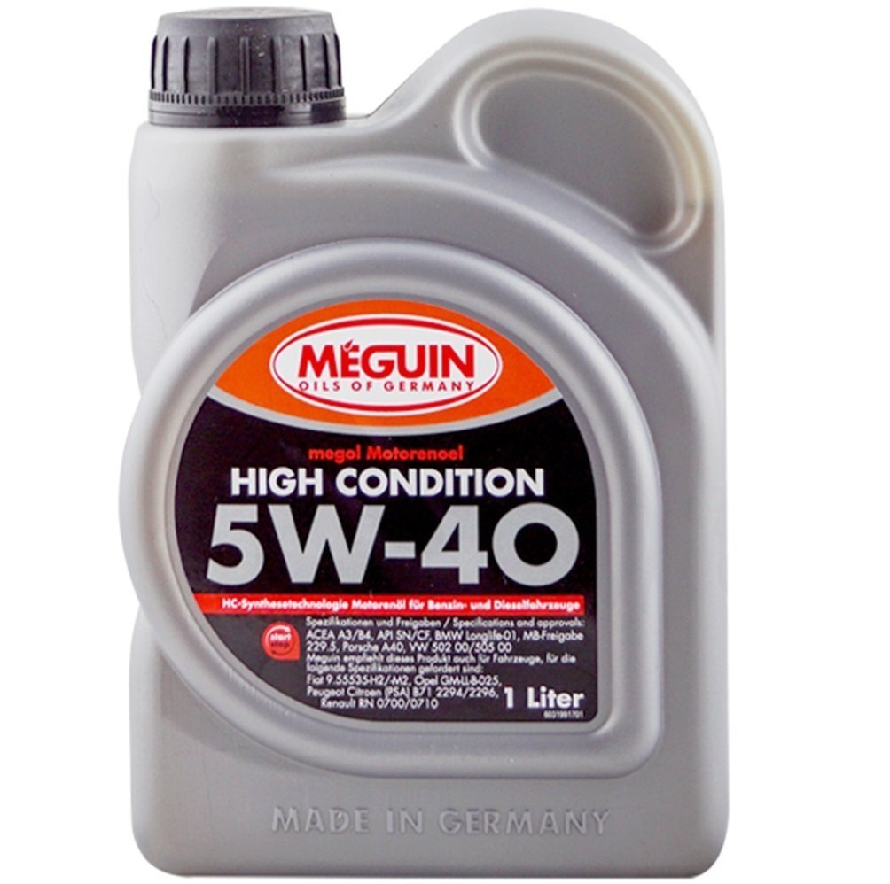 Моторна олива Meguin High Condition SAE 5W-40 1л (3199)фото1