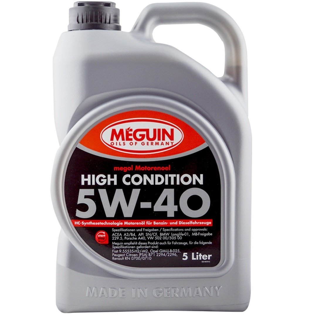Моторна олива Meguin High Condition SAE 5W-40 5л (3198)фото